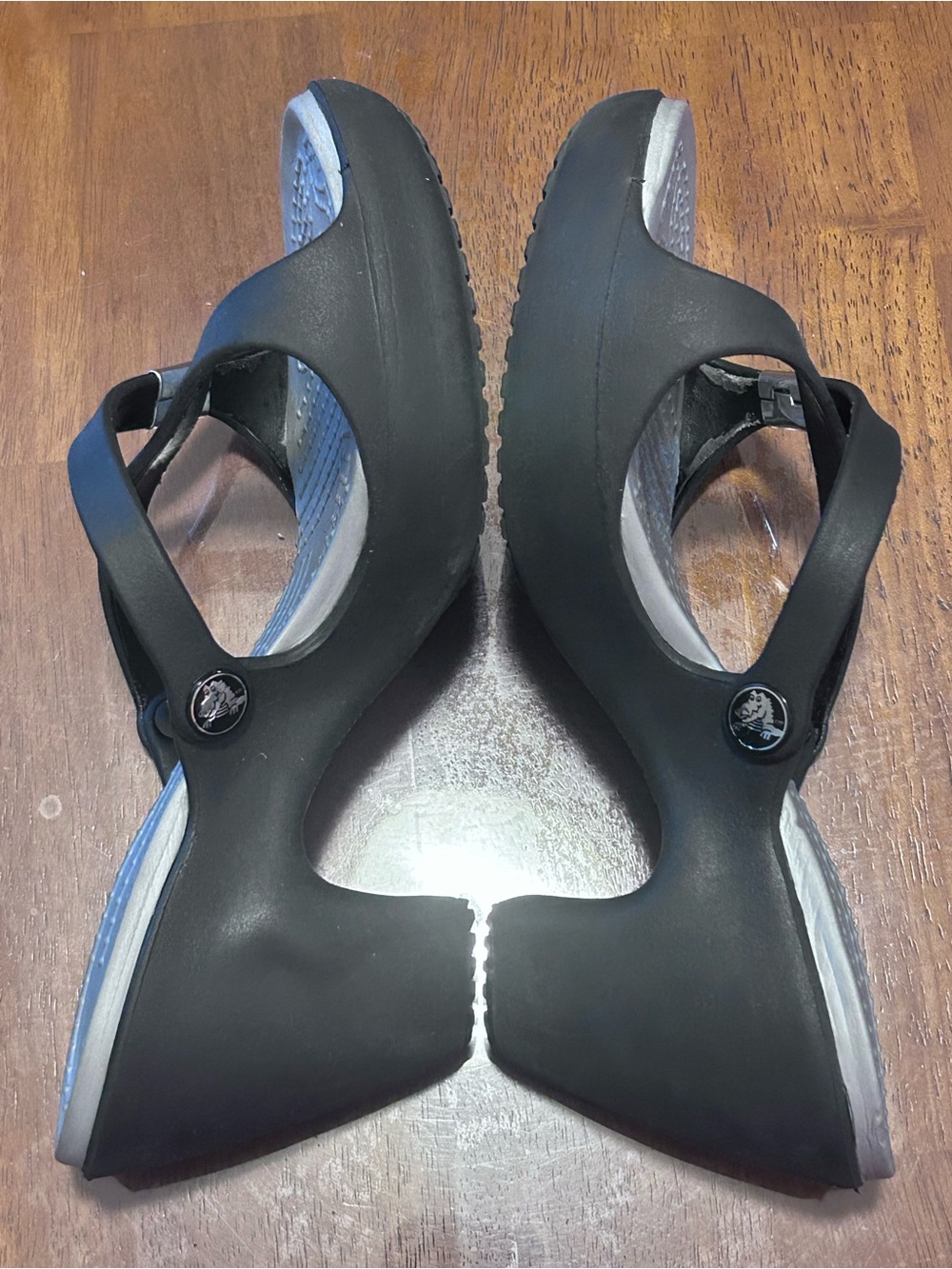 Crocs Sandals Womens Size 9 Cyprus IV Slip on Slide Heel Strappy 14558 Black - Picture 5 of 13